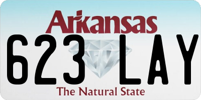 AR license plate 623LAY