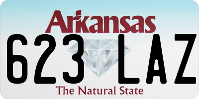 AR license plate 623LAZ