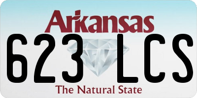 AR license plate 623LCS
