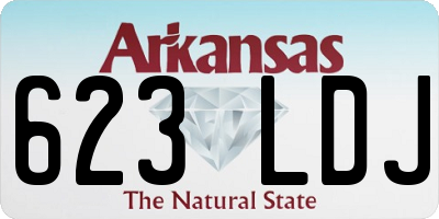 AR license plate 623LDJ