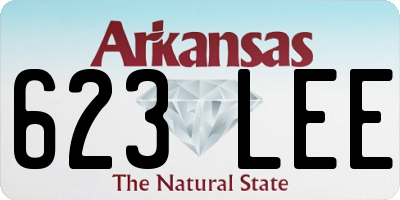 AR license plate 623LEE