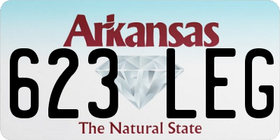 AR license plate 623LEG