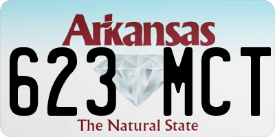 AR license plate 623MCT
