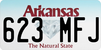AR license plate 623MFJ
