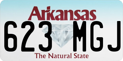 AR license plate 623MGJ