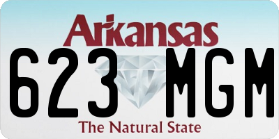 AR license plate 623MGM