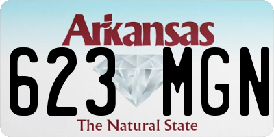 AR license plate 623MGN