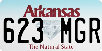 AR license plate 623MGR