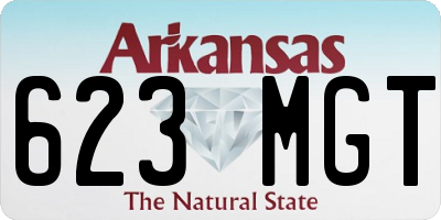 AR license plate 623MGT