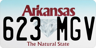 AR license plate 623MGV