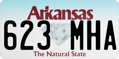 AR license plate 623MHA