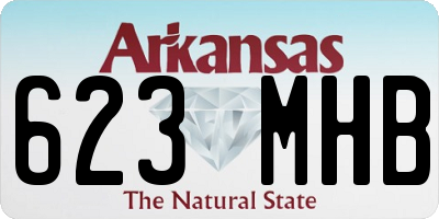 AR license plate 623MHB