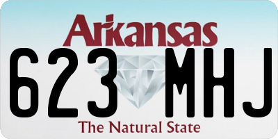 AR license plate 623MHJ