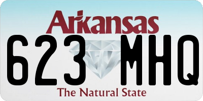AR license plate 623MHQ