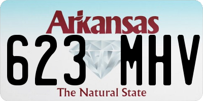 AR license plate 623MHV