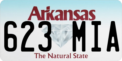 AR license plate 623MIA