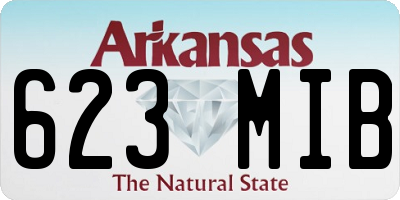 AR license plate 623MIB