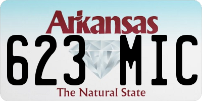 AR license plate 623MIC
