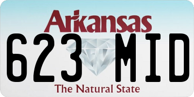AR license plate 623MID