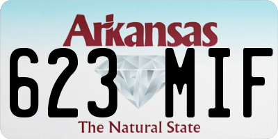 AR license plate 623MIF