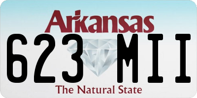 AR license plate 623MII