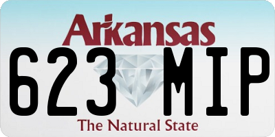 AR license plate 623MIP