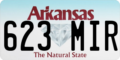 AR license plate 623MIR