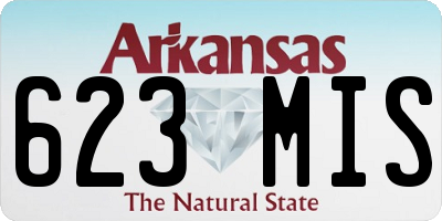 AR license plate 623MIS