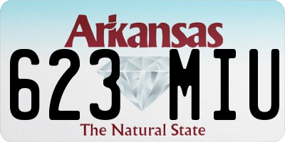 AR license plate 623MIU