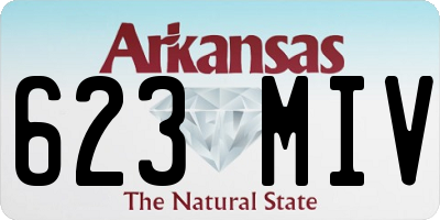 AR license plate 623MIV