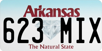 AR license plate 623MIX