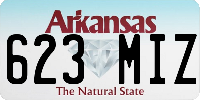 AR license plate 623MIZ