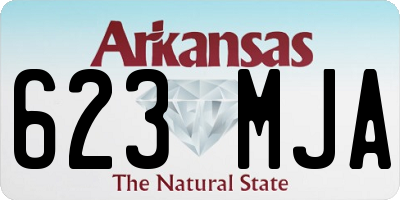 AR license plate 623MJA