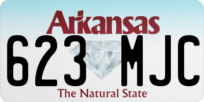 AR license plate 623MJC