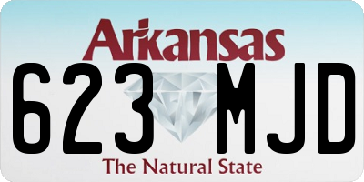 AR license plate 623MJD