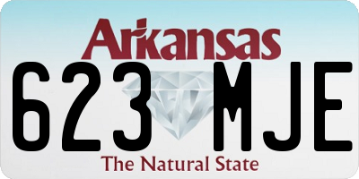 AR license plate 623MJE