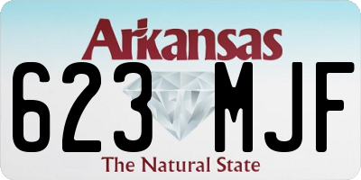 AR license plate 623MJF