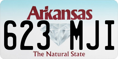 AR license plate 623MJI