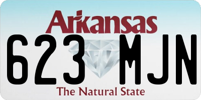 AR license plate 623MJN