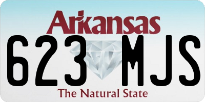 AR license plate 623MJS
