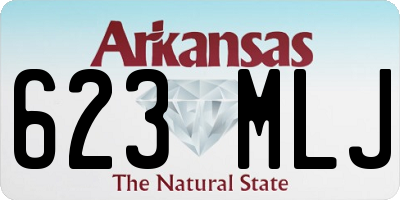 AR license plate 623MLJ