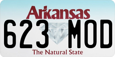 AR license plate 623MOD