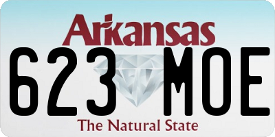 AR license plate 623MOE