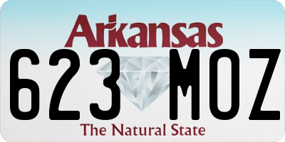 AR license plate 623MOZ