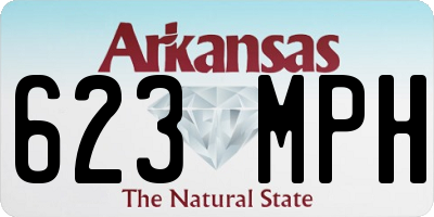 AR license plate 623MPH