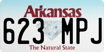 AR license plate 623MPJ