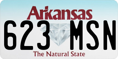 AR license plate 623MSN