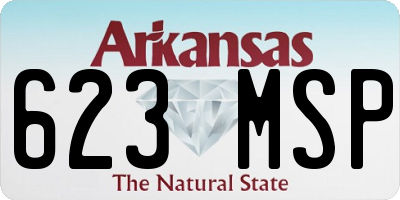 AR license plate 623MSP