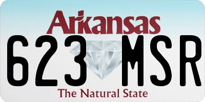 AR license plate 623MSR