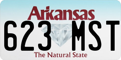 AR license plate 623MST